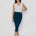 Orb Women's Lynne Rib Knit Midi Skirt - Cerulean