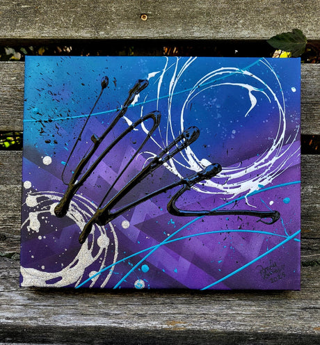 Pamela Carnegie Art 10x12 Zigzag Abstract - A&M Clothing & Shoes