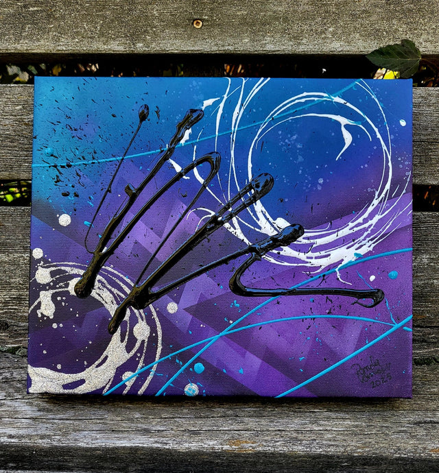 Pamela Carnegie Art 10x12 Zigzag Abstract - A&M Clothing & Shoes