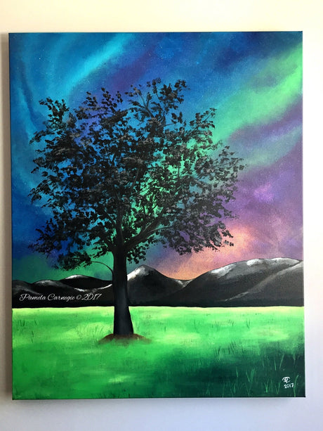 Pamela Carnegie Art 24x30 Northern Tree - A&M Clothing & Shoes