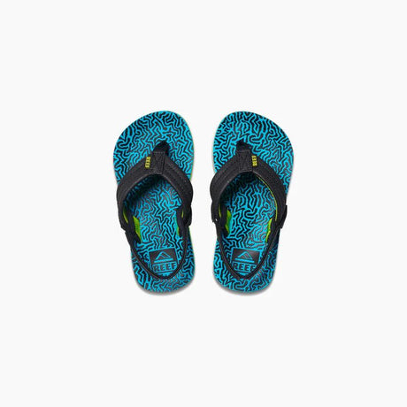 Reef Kids Boys Little Ahi Sandals - Blue Coral