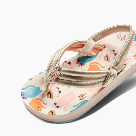 Reef Kids Girls Little Ahi Sandals - Cool Cats