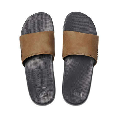 Reef Men's One Slide Sandals - Grey/Tan