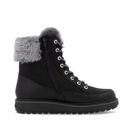 Remonte Women's Lace-Up Zip Mid Height Boots - Black/Anthracite