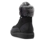 Remonte Women's Lace-Up Zip Mid Height Boots - Black/Anthracite
