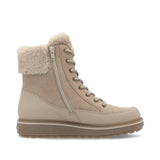 Remonte Women's Lace-Up Zip Mid Height Boots - Camel Beige