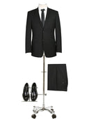 Renoir Men's 2 Piece Slim Fit Suit Black - Black