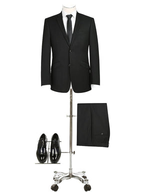 Renoir Men's 2 Piece Slim Fit Suit Black - Black
