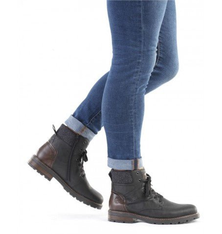 Rieker Men's Ricardo Boots - Black/Brown