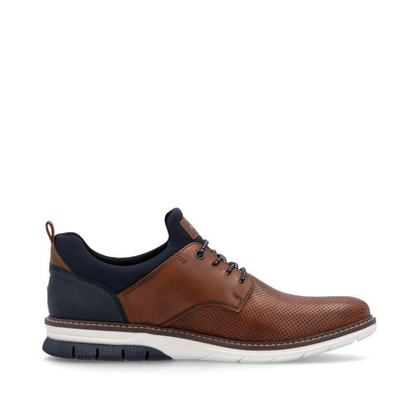 Rieker Men's Slip On Shoes - Brown/Navy