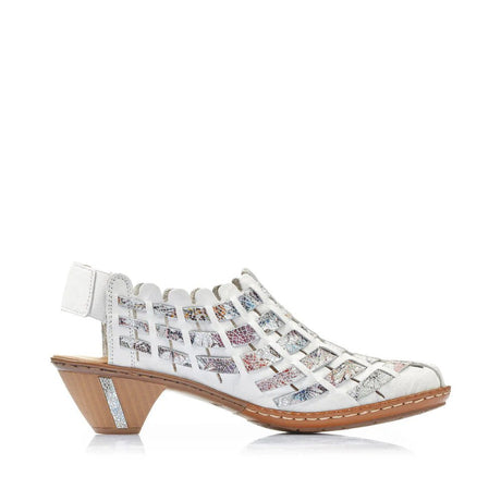 Rieker Women's Comfort Slip On Heels - Ice Multi