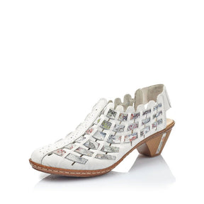 Rieker Women's Comfort Slip On Heels - Ice Multi