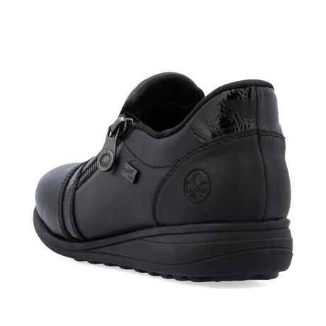 Rieker Women's Donna Zip Shoes - Black