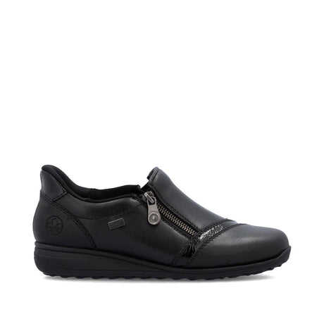 Rieker Women's Donna Zip Shoes - Black