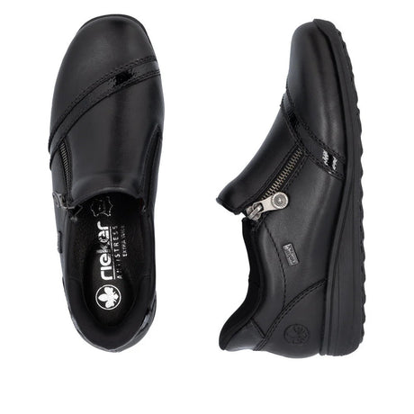 Rieker Women's Donna Zip Shoes - Black
