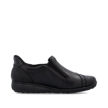 Rieker Women's Donna Zip Shoes - Black