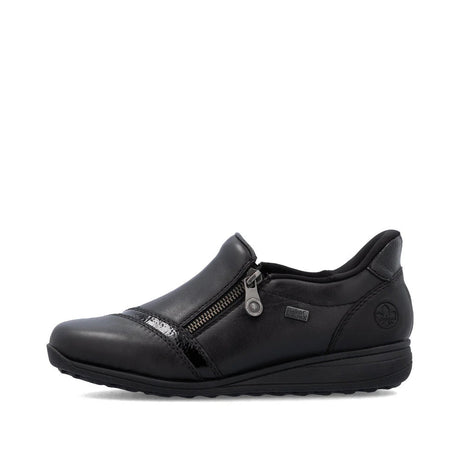 Rieker Women's Donna Zip Shoes - Black