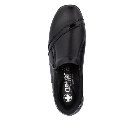 Rieker Women's Donna Zip Shoes - Black