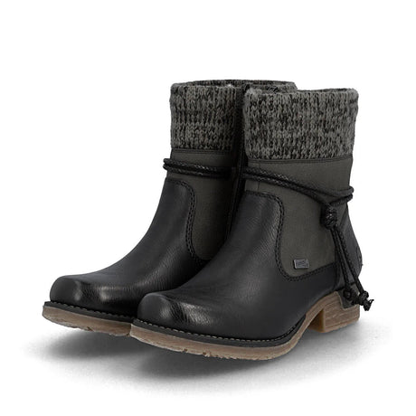 Rieker Women's Fee Ankle Boots - Black/Grey