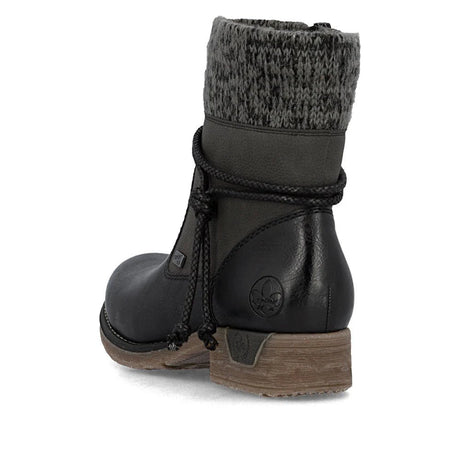 Rieker Women's Fee Ankle Boots - Black/Grey