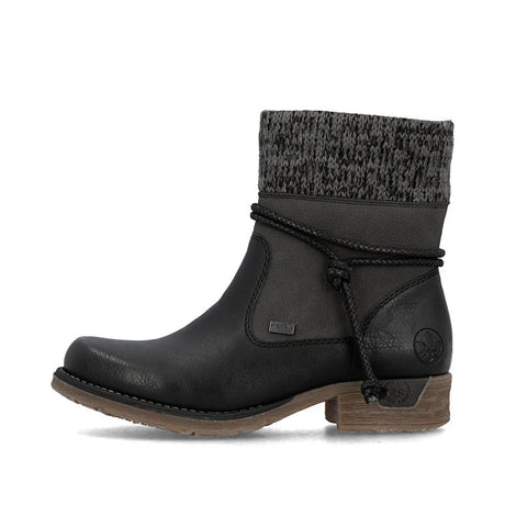 Rieker Women's Fee Ankle Boots - Black/Grey