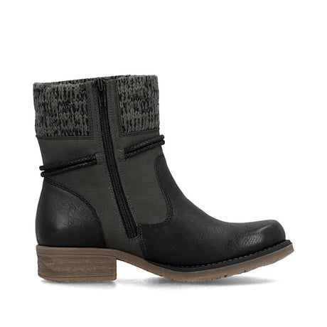 Rieker Women's Fee Ankle Boots - Black/Grey