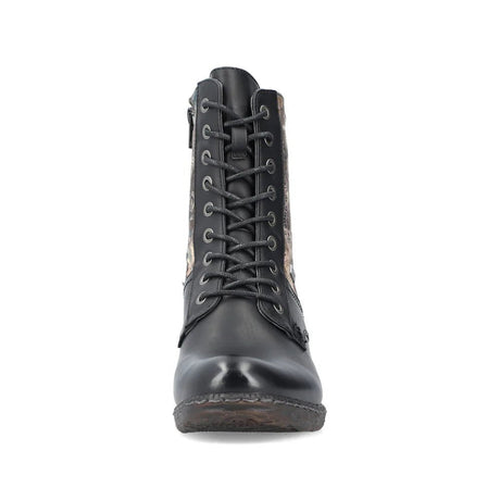 Rieker Women's Floral Boots - Black Multi