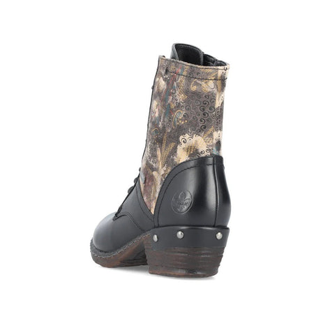 Rieker Women's Floral Boots - Black Multi