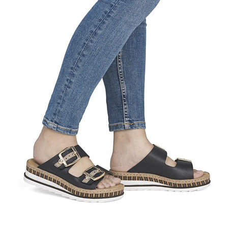 Rieker Women's Mule Sandals - Black
