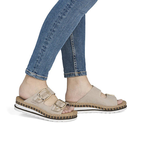Rieker Women's Mule Sandals - Beige