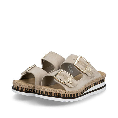 Rieker Women's Mule Sandals - Beige