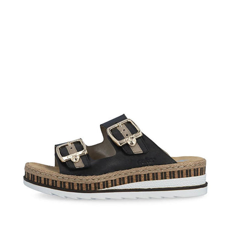 Rieker Women's Mule Sandals - Black