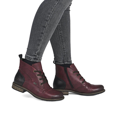 Rieker Women's Ornella Leather Boots - Red