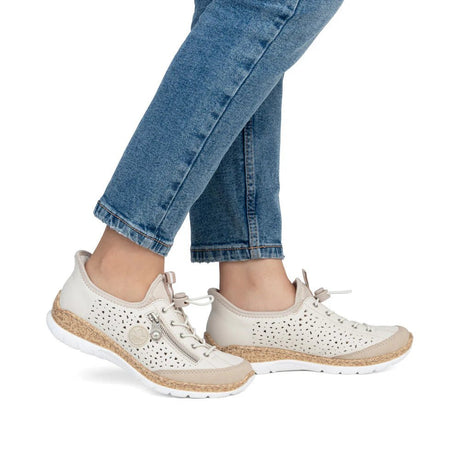 Rieker Women's Ready2Go Slip On Shoes - Beige