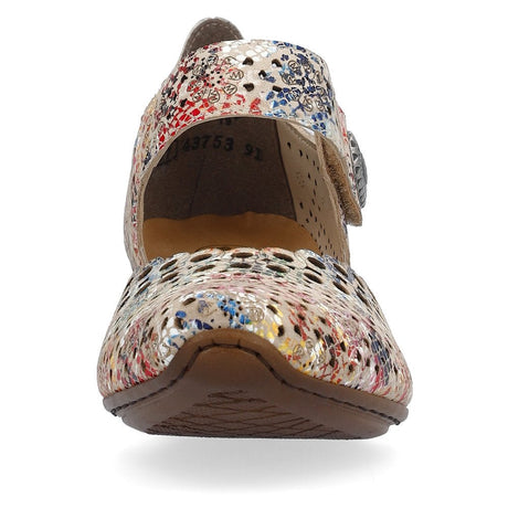 Rieker Women's Rene Cutout Heels - Beige Multi