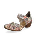 Rieker Women's Rene Cutout Heels - Beige Multi