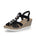 Rieker Women's Wedge Sandals - Black