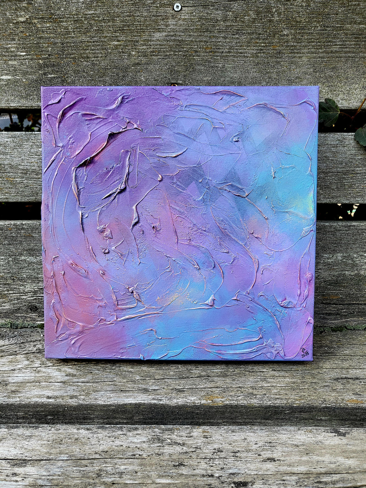 Pamela Carnegie Art 12x12 Purple Smears