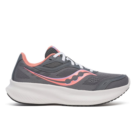 Saucony Women's Cohesion 18 Running Shoes Wide - Carbon/Salmon