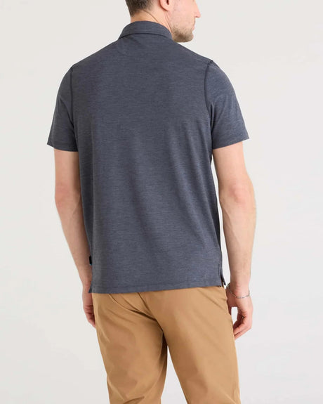 Saxx Men's Droptemp All Day Cooling Polo - Turbulence Heather
