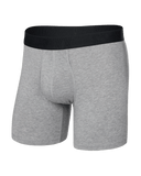 Saxx Men's Droptemp Cooling Cotton Boxer Brief Fly - Dark Grey Heather
