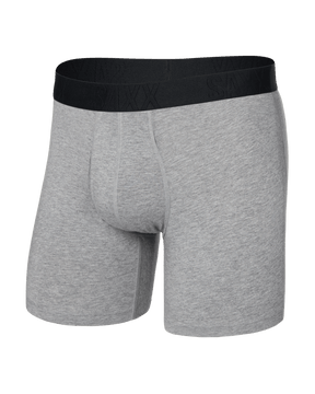 Saxx Men's Droptemp Cooling Cotton Boxer Brief Fly - Dark Grey Heather