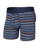 Saxx Men's Droptemp Cooling Cotton Boxer Brief Fly - Vivid Stripe-Maritime
