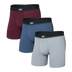 Saxx Men's Essential Cotton Boxer Brief Fly 3PK - A&M Clothing and Shoes