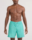 Saxx Men's Oh Buoy 2N1 Volley 7in - Island Lineup-Surf Blue