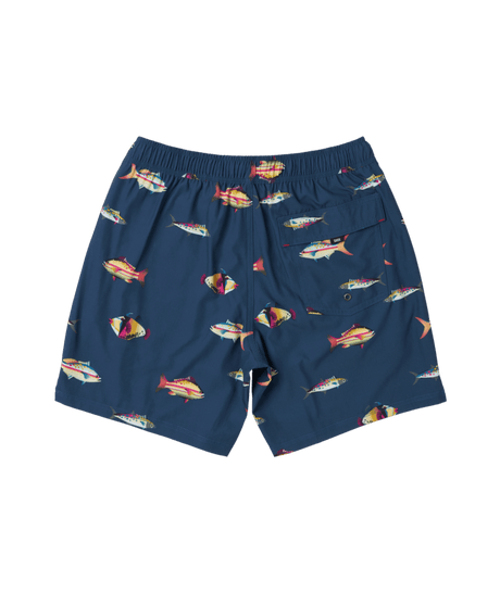 Saxx Men's Oh Buoy 2N1 Volley 7in - Gulf Fish-Dark Denim
