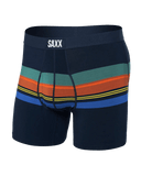 Saxx Men's Ultra Boxer Briefs With Fly - League Stripe Navy