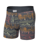 Saxx Men's Ultra Boxer Briefs With Fly - Summer Roadtrip Ebony