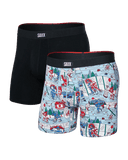 Saxx Men's Vibe Xtra Boxer Brief Fly 2PK - Mitts and Lumber/Black