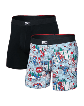 Saxx Men's Vibe Xtra Boxer Brief Fly 2PK - Mitts and Lumber/Black